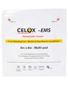 CELOX - EMS 8 IN. X 8 IN. HEMOSTATIC GAUZE