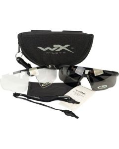 WILEY X SABER ADVANCED BALLISTIC GLASSES - CLEAR AND SMOKE LENSES
