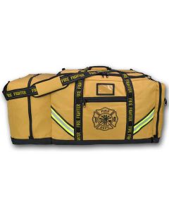 Premium Turnout Tan 3XL Firefighter Step-In Gear Bag with Helmet Compartment